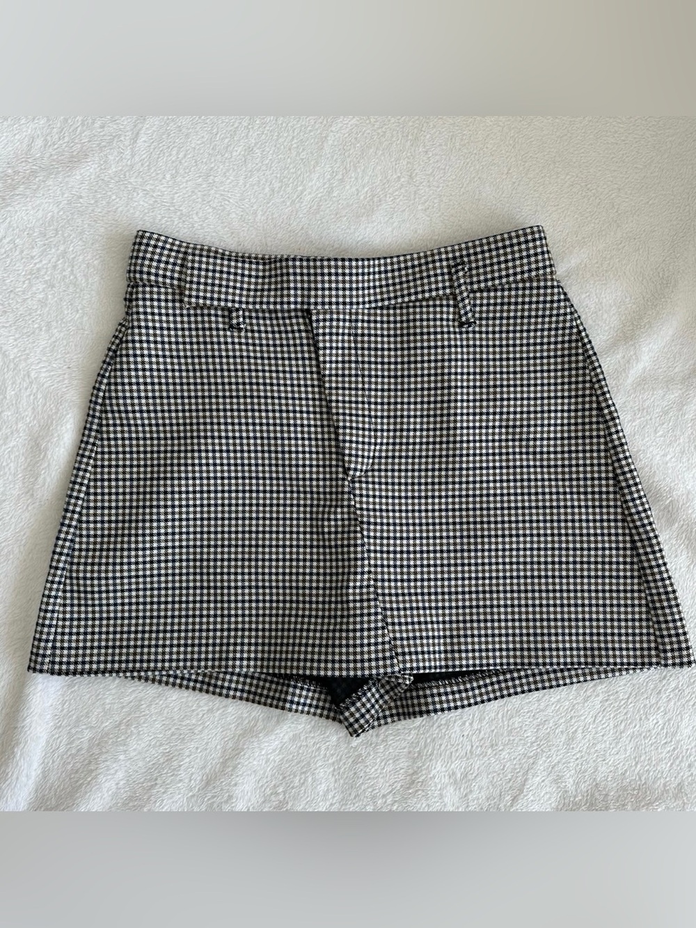 Zara High Waist Gingham Skort